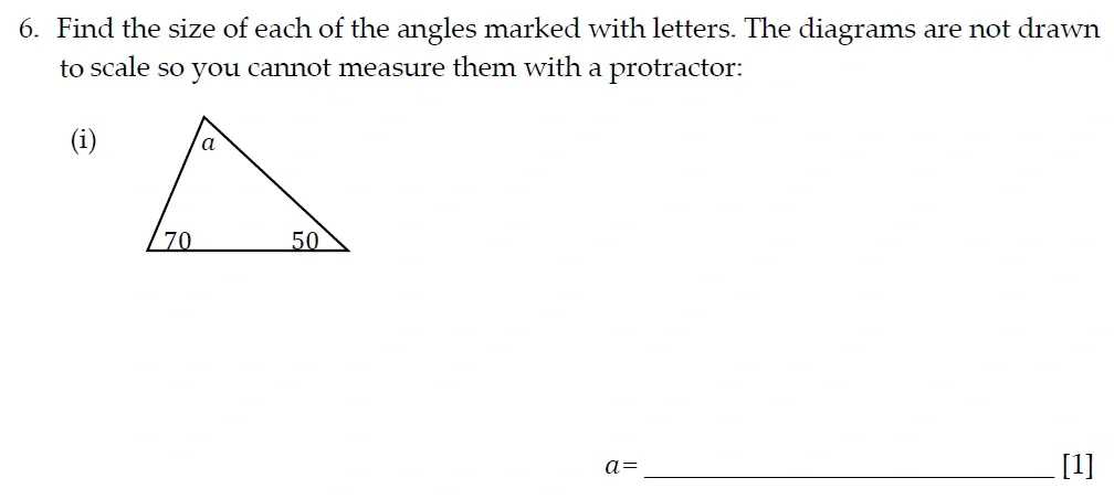 Question 06(i) - Sevenoaks School - 13 Plus Entrance Exam Paper - 2022