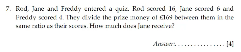 Question 7 - Sevenoaks School – Year 9 Maths Sample Paper 2009