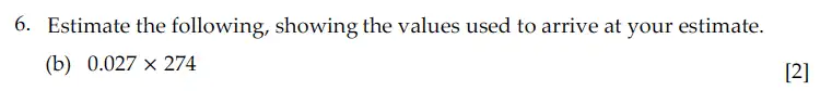 Question 6(b) - Sevenoaks School – Year 9 Maths Sample Paper 2010
