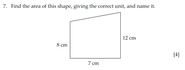 Question 7 - Sevenoaks School – Year 9 Maths Sample Paper 2010