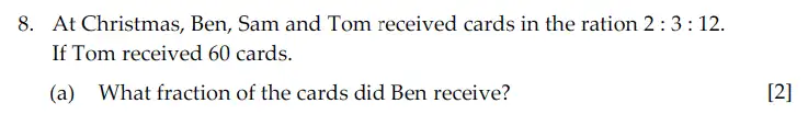 Question 8(a) - Sevenoaks School – Year 9 Maths Sample Paper 2010