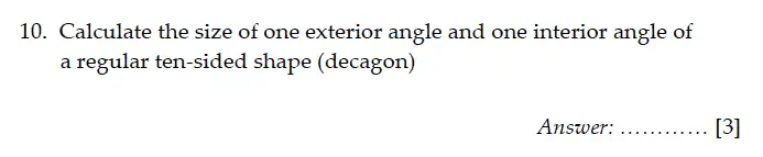 Question 10 - Sevenoaks School – Year 9 Maths Sample Paper 2011