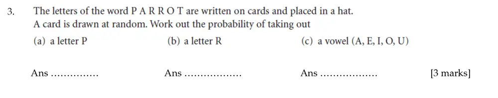 Question 3(a,b,c) - Sevenoaks School – Year 9 Maths Sample Paper 2012