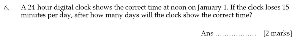 Question 6 - Sevenoaks School – Year 9 Maths Sample Paper 2012