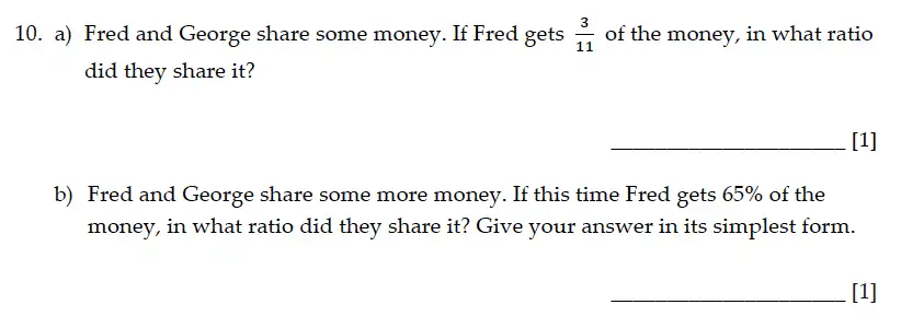 Question 10(10(a),10(b)) - Sevenoaks School – Year 9 Maths Sample Paper 2013