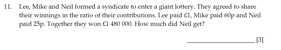 Question 11 - Sevenoaks School – Year 9 Maths Sample Paper 2014