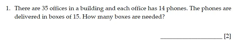 Question 1 - Sevenoaks School – Year 9 Maths Sample Paper 2015