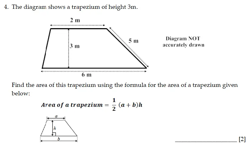 Question 4 - Sevenoaks School – Year 9 Maths Sample Paper 2015