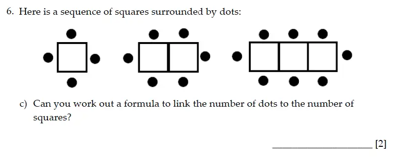 Question 6(c) - Sevenoaks School – Year 9 Maths Sample Paper 2015
