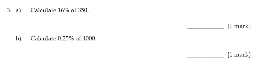 Question 3(a,b) - Sevenoaks School – Year 9 Maths Sample Paper 2016