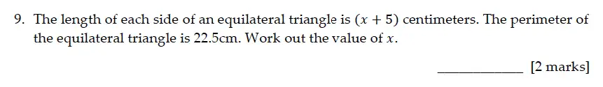 Question 9 - Sevenoaks School – Year 9 Maths Sample Paper 2016