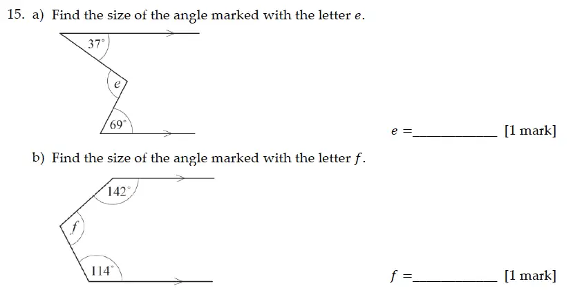 Question 15(15(a),15(b)) - Sevenoaks School – Year 9 Maths Sample Paper 2016