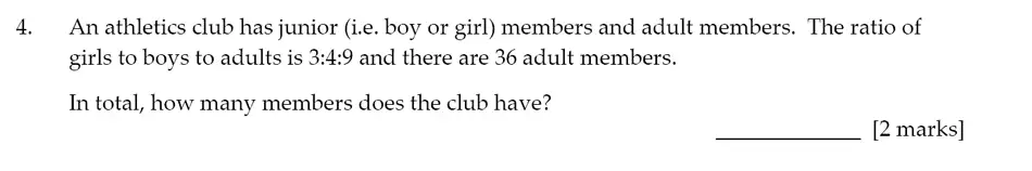 Question 4 - Sevenoaks School – Year 9 Maths Sample Paper 2017