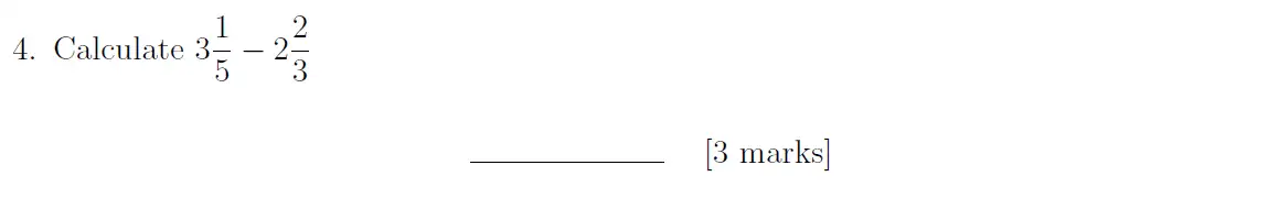 Question 4 - Sevenoaks School – Year 9 Maths Sample Paper 2019