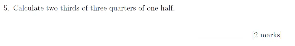 Question 5 - Sevenoaks School – Year 9 Maths Sample Paper 2019