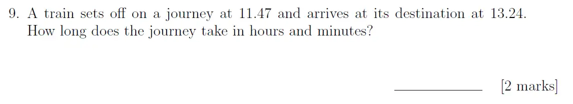 Question 9 - Sevenoaks School – Year 9 Maths Sample Paper 2019