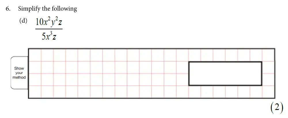 Question 6(d) - St Alban's School – 13 Plus Maths Exam Paper 2019