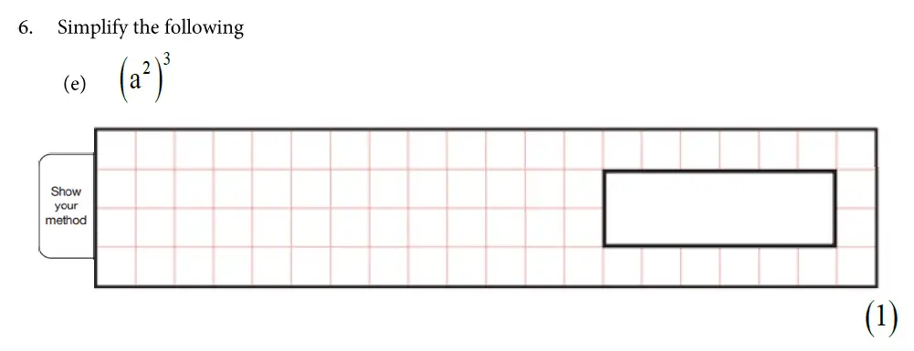 Question 6(e) - St Alban's School – 13 Plus Maths Exam Paper 2019