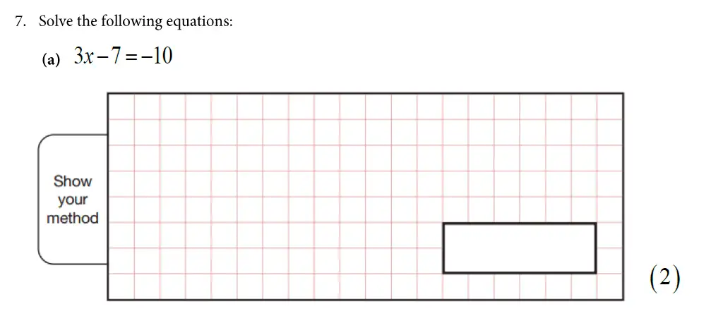 Question 7(a) - St Alban's School – 13 Plus Maths Exam Paper 2019