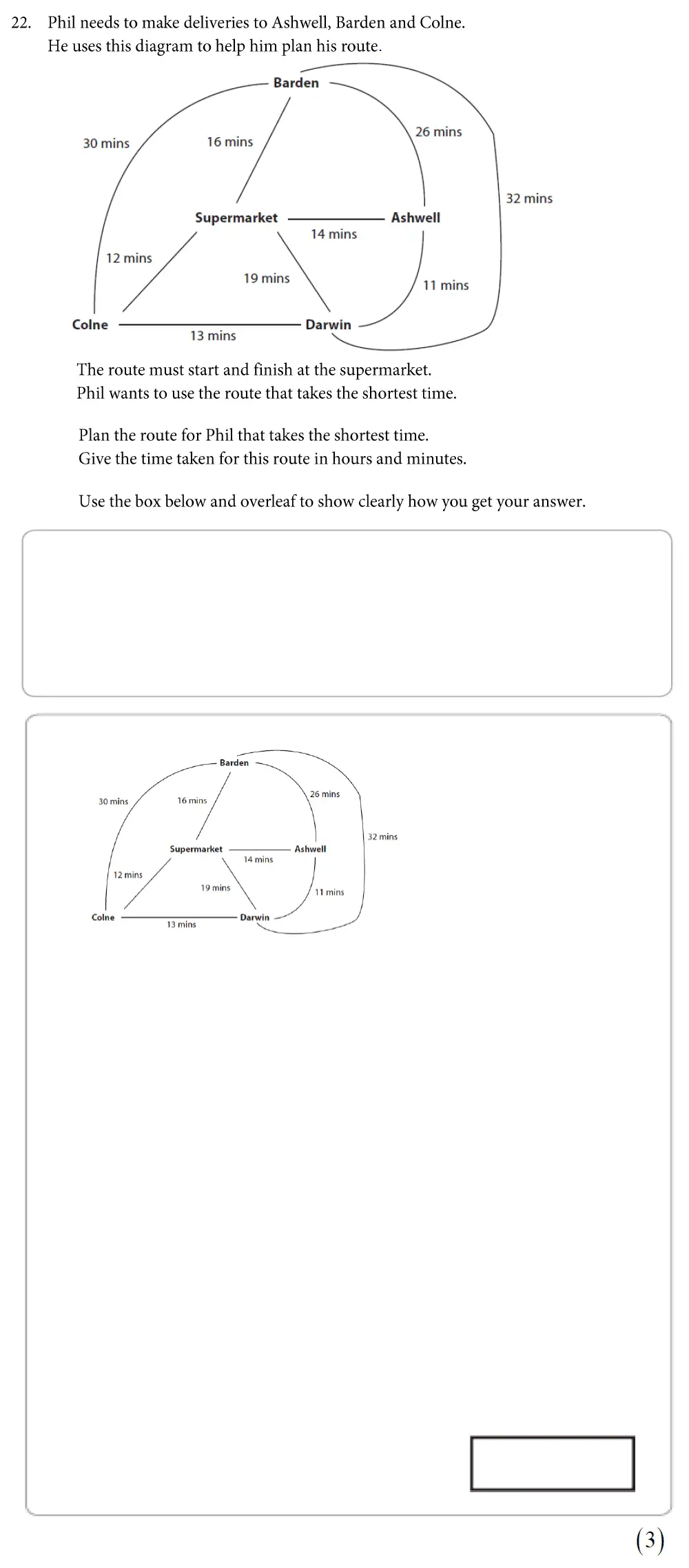 Question 22 - St Alban's School – 13 Plus Maths Exam Paper 2019