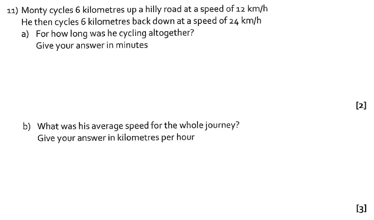 Question 11(11(a),11(b)) - St Albans School, Hertfordshire – 13 Plus Entrance Exam Maths Paper 2016