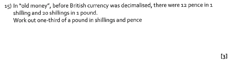 Question 15 - St Albans School, Hertfordshire – 13 Plus Entrance Exam Maths Paper 2016