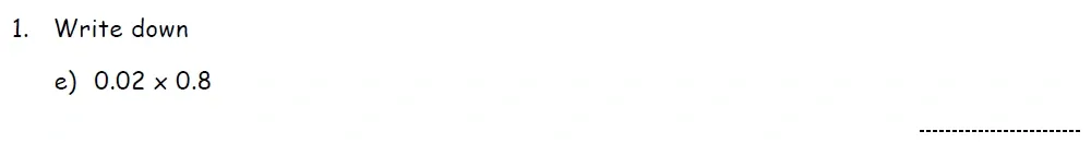 Question 01(e) - St Francis College Year 9 Maths Practice Entrance Paper 2026