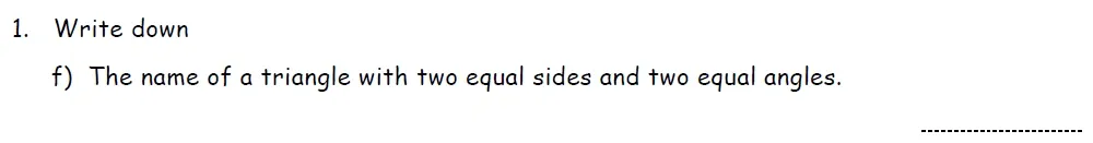 Question 01(f) - St Francis College Year 9 Maths Practice Entrance Paper 2026