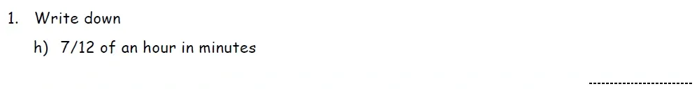 Question 01(h) - St Francis College Year 9 Maths Practice Entrance Paper 2026