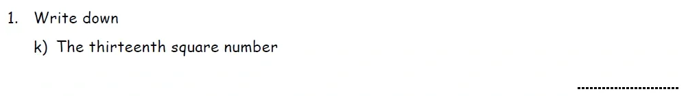 Question 01(k) - St Francis College Year 9 Maths Practice Entrance Paper 2026