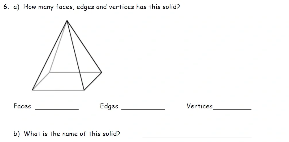 Question 06(a, b) - St Francis College Year 9 Maths Practice Extrance Paper