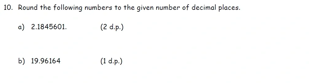 Question 10(a, b) - St Francis College Year 9 Maths Practice Extrance Paper