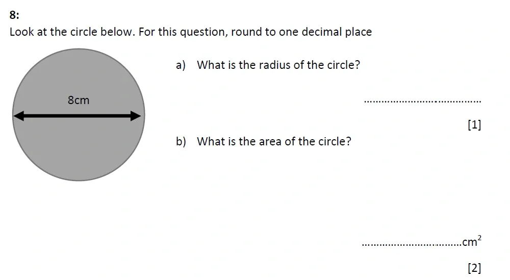 Question 08(a, b) - St Marys Crosby 13 Plus Maths Test Sample Paper