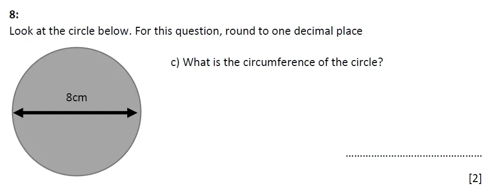 Question 08(c) - St Marys Crosby 13 Plus Maths Test Sample Paper