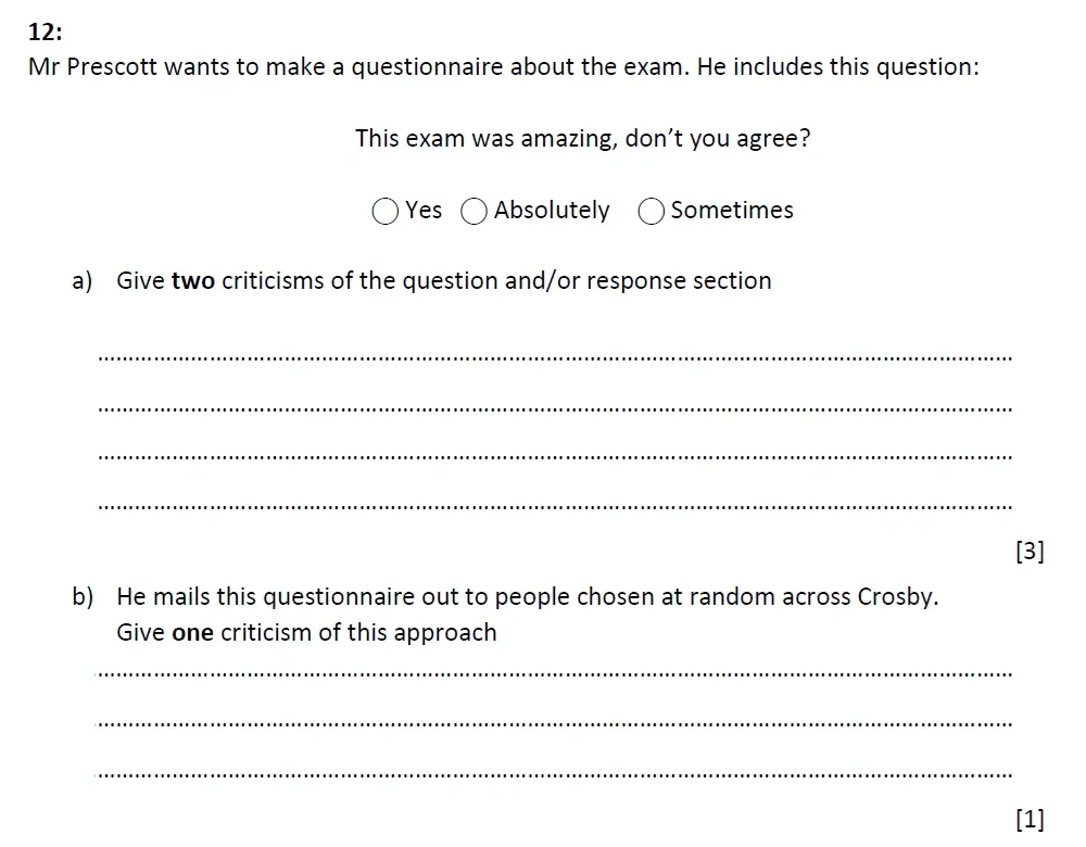 Question 12 - St Marys Crosby 13 Plus Maths Test Sample Paper