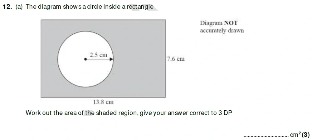 Question 12(a) - Taunton School 13 Plus Academic Scholarships Maths Sample Paper