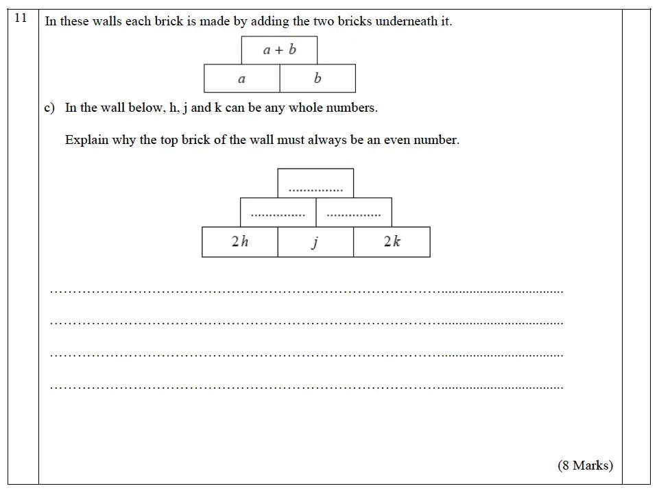 Question 15 - The John Lyon School – 13 Plus Maths Entrance Exam 2011