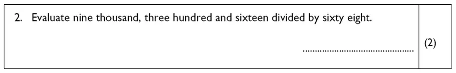 Question 2 - The John Lyon School – 13 Plus Maths Sample Paper 2023