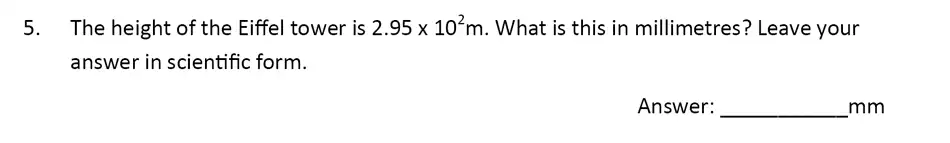 Question 5 - The Perse Upper School – Year 9 Maths Specimen Paper 1 2023