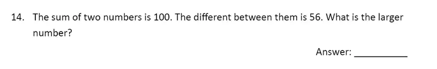 Question 14 - The Perse Upper School – Year 9 Maths Specimen Paper 1 2023