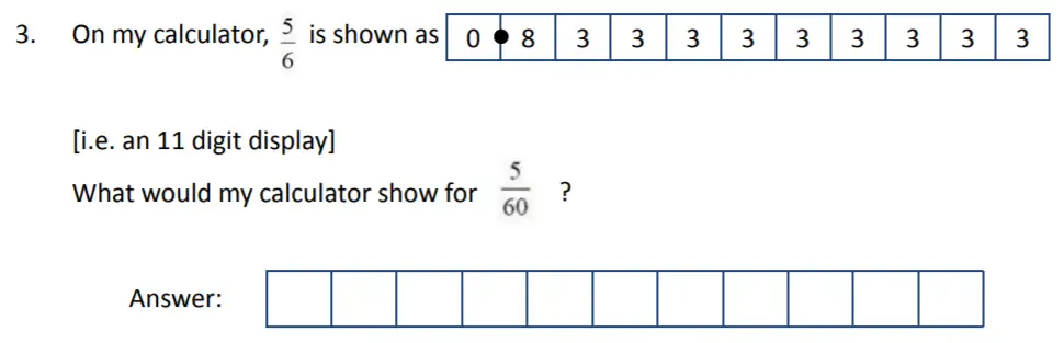 Question 3 - The Perse Upper School – Year 9 Maths Specimen Paper 2 2023