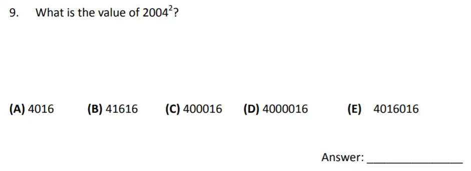 Question 9 - The Perse Upper School – Year 9 Maths Specimen Paper 3 2023