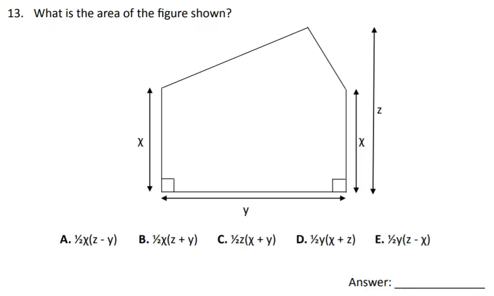 Question 13 - The Perse Upper School – Year 9 Maths Specimen Paper 3 2023