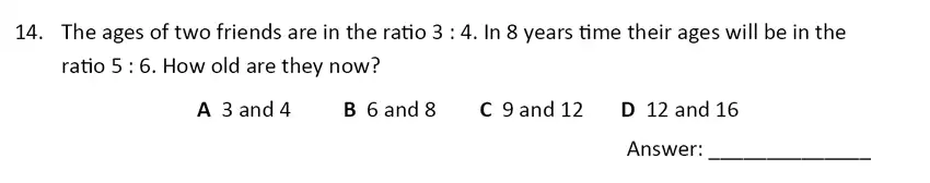 Question 14 - The Perse Upper School – Year 9 Maths Specimen Paper 4 2023