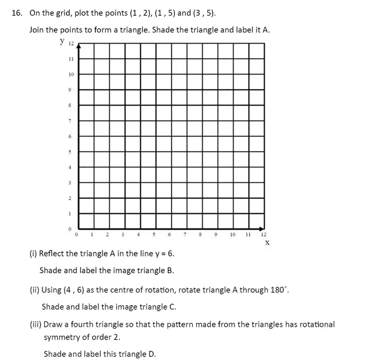 Question 16(16(i),16(ii),16(iii)) - The Perse Upper School – Year 9 Maths Specimen Paper 4 2023