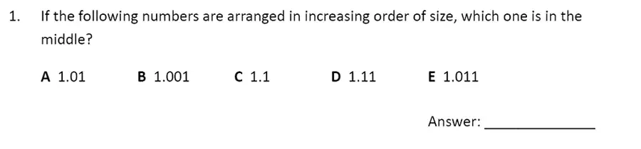 Question 1 - The Perse Upper School – Year 9 Maths Specimen Paper 5 2023