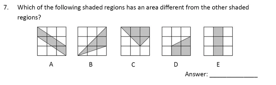 Question 7 - The Perse Upper School – Year 9 Maths Specimen Paper 5 2023