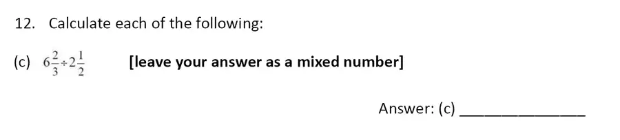 Question 12(c) - The Perse Upper School – Year 9 Maths Specimen Paper 5 2023