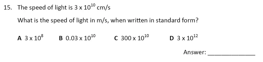 Question 15 - The Perse Upper School – Year 9 Maths Specimen Paper 5 2023