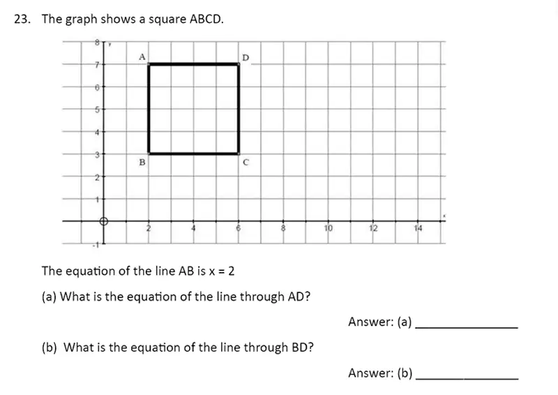 Question 23(23(a),23(b)) - The Perse Upper School – Year 9 Maths Specimen Paper 5 2023